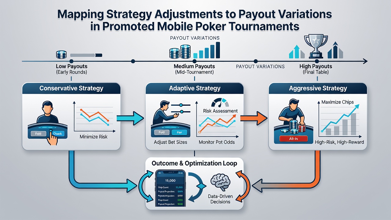 Analyse-Diagramm zu Strategieanpassungen und Auszahlungskurven in Poker-Apps