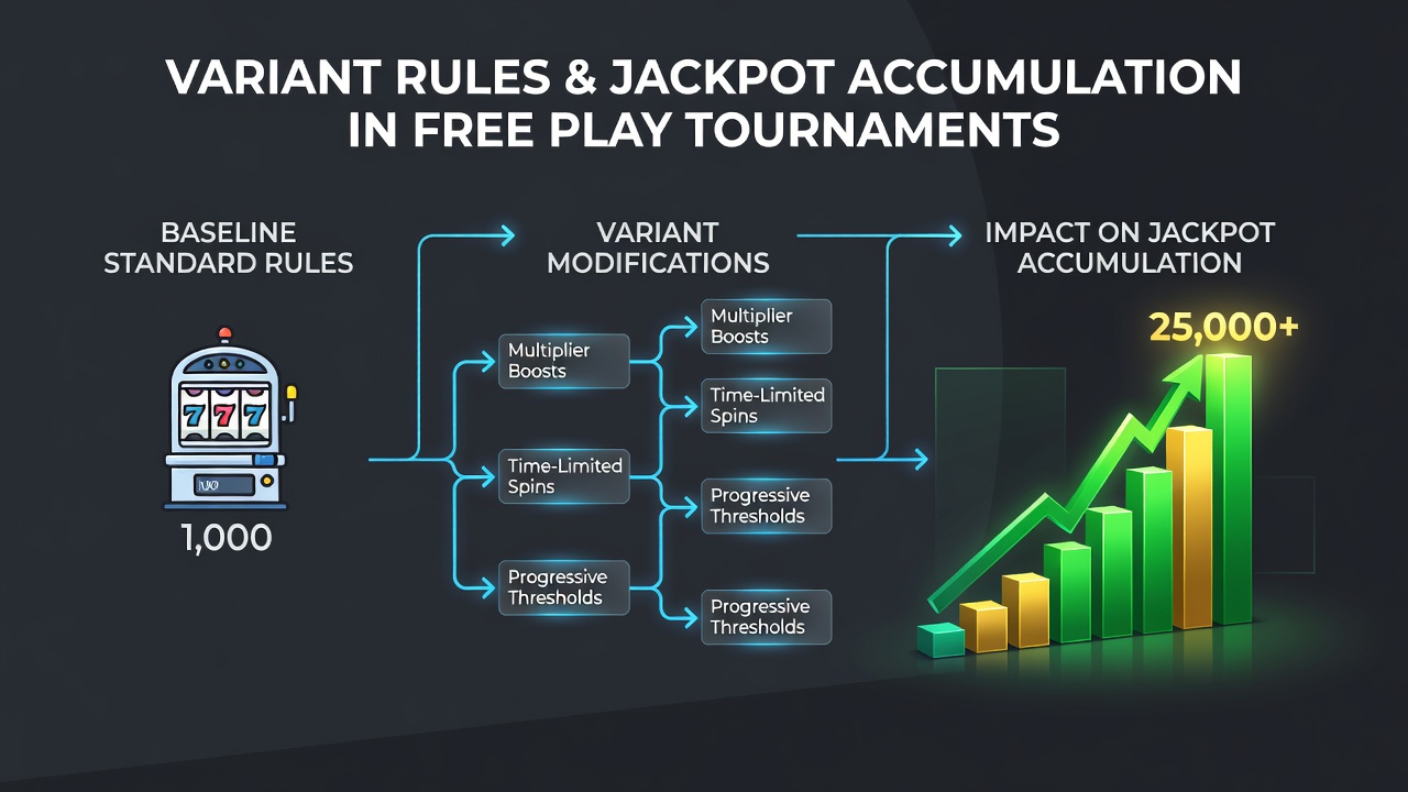 Darstellung der Jackpot-Akkumulation und Regelvarianten in Turnierabläufen